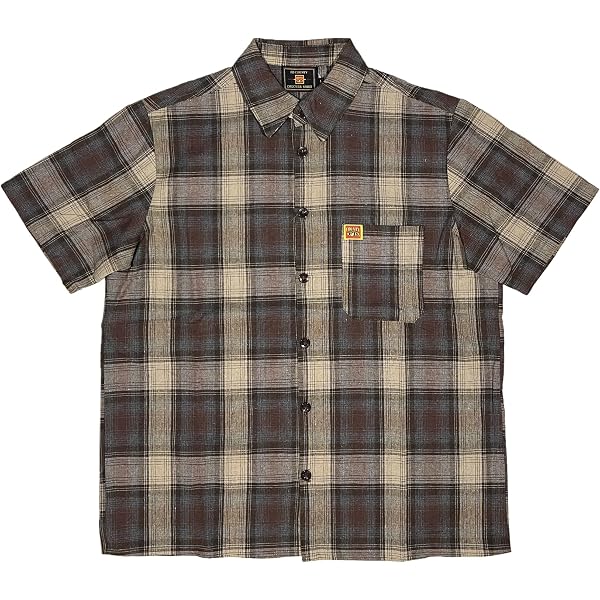 FB COUNTY チェック柄 ボタン フランネルシャツ ロゴブラウン 2XL Amazon.co.jp: [FB COUNTY] 半袖 チェック柄 ポケットロゴブラウン